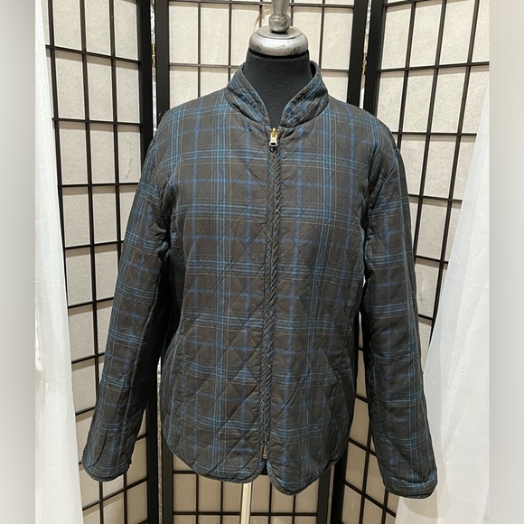 Pendleton Gray and Blue Plaid WOMEN REVERSIBLE BARN JACKET SIZE XL - Picture 7 of 13
